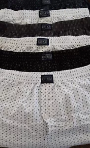 4 BOXER UOMO 100% COTONE MAGLINA APERTURA DAVANTI A BOTTONE NOVE NOVE - Foto 1 di 4