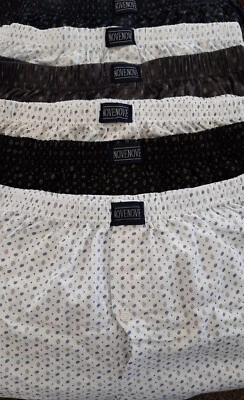 6 BOXER UOMO 100% COTONE MAGLINA APERTURA DAVANTI A BOTTONE NOVE NOVE - Immagine 1 di 4