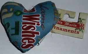 Christmas  Heart Ornament/by Old World Ornaments  BLUE - Picture 1 of 1