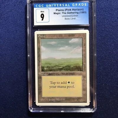 MTG Unlimited Plains (Pink Horizon) CGC 9  MINT  1993 - Image 1 of 2