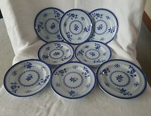 8 Spode GLOUCESTER BLUE (no trim) 6" Bread and Butter Plates (A)