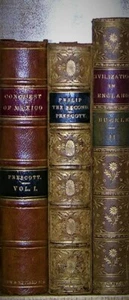 PHILLIP II OF SPAIN; WILLIAM PRESCOTT, 1855, FULL LEATHER - Picture 1 of 5