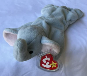 Ty Beanie Babies PEANUT the Elephant 4062 - 1995 - PVC Pellets - Korean Market - Picture 1 of 5