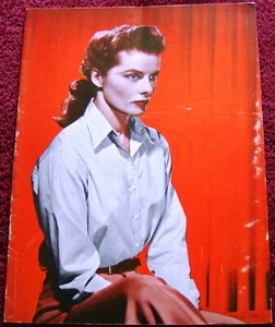 KATHARINE HEPBURN COVER for TG Souvenir Book for "Without Love" (1940's)  Nugent - Picture 1 of 5