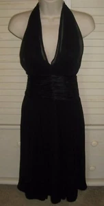 *Maggie London*Veritle Beautiful Black Silk Halter  Evening/Cocktail Dress *SZ 6 - Picture 1 of 5
