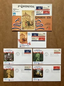 1974 10c First Continental Congress 1543-46 Fleetwood FDC Master Set of (6) - Picture 1 of 13