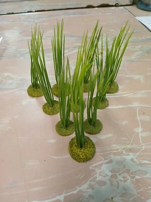 10 Based  Jungle 4" Tall Elephant Grass wargaming scenery terrain  railroad  - Image 1 of 3