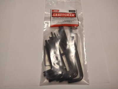 Craftsman 20 Piece Long and Short Arm Hex Key Allen Key Set SAE 9 46696 - Image 1 of 4