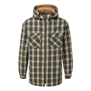Chaqueta con capucha Fort Workwear Penarth VERDE a cuadros GRANDE CA125 ropa de castillo - Imagen 1 de 2