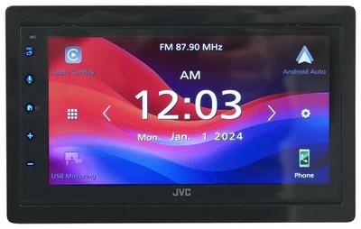 JVC KW-M595BT 6.8" Car Monitor Android/Carplay Bluetooth Receiver w/iDatalink - Image 1 of 4