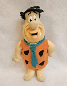 Vintage 1994 Fred Flintstone Hanna Barbera Vinyl Kopf Plüschpuppe 13 Zoll - Bild 1 von 9