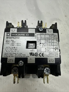 SQUARE D 25A, 2 Pole, 1NO, 110/120 VAC Coil Contactor 8910DPA22V02 - Picture 1 of 7