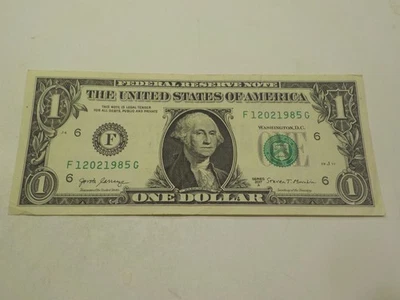Dec 2, 1985 Dual Birthday Note 12/2/1985, 2/12/1985, F 12021985 G 1$ Dollar Bill - Image 1 of 4