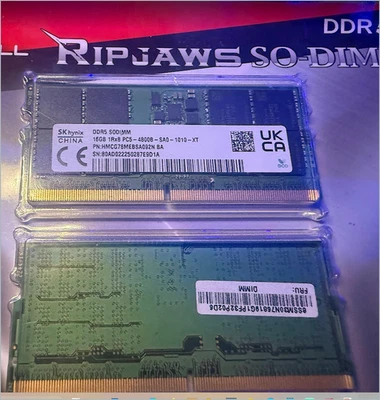 SK hynix 32GB SoDimm (16x2) DDR5-4800B PC5-38400 Non-ECC 1.1V - Image 1 of 2