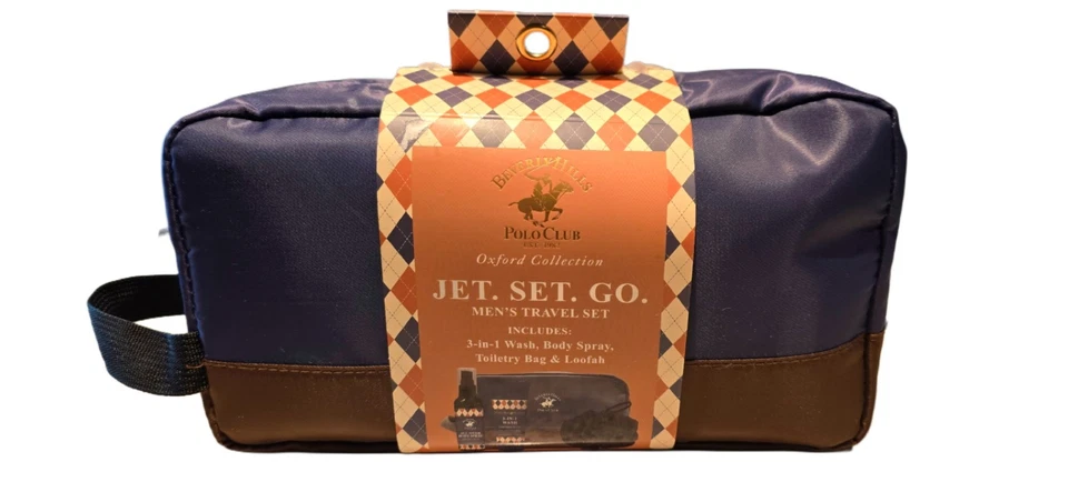 New Bag Travel Polo Club Blue with Zipper. Includes: 3 In 1 Wash, Body... - Image 1 of 1