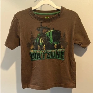 John Deere ‘Dirt Zone’ Toddler Size 5 Tractor Graphic Short Sleeve Tee - Picture 1 of 6