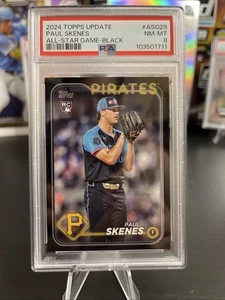 2024 TOPPS UPDATE 2024 ALL-STAR GAME BLACK PAUL SKENES ROOKIE RC 13/299 PSA 8 - Picture 1 of 2