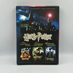 Harry Potter 3-Movie Spec. Extended Ed. Sorcerer's Chamber Azkaban FREE US SHIP - Picture 1 of 16