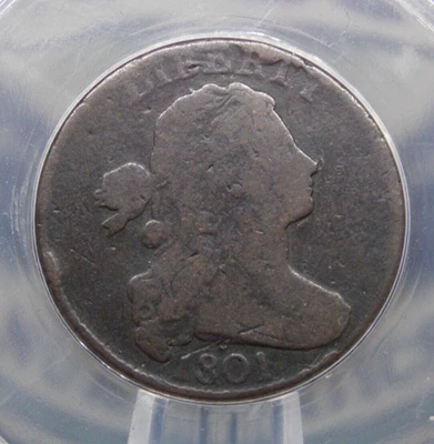 1801 Draped BUST Large Cent S-223 1/000 1c ANACS VG8 #651 Very Good ECC&C, Inc. - Image 1 of 4