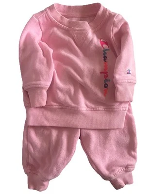Champion Set Dos Piezas Talla 6/9 Meses Sudadera/Pantalones Rosa Foto 1 de 4