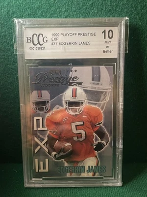 1999 Playoff Prestige EXP Rookie Edgerrin James #37 BCCG 10 MINT - Image 1 of 2