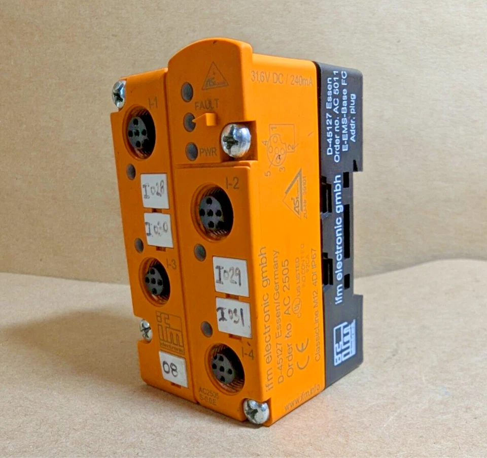 IFM AC2505 AS-Interface ClassicLine module, 4 PNP Inputs, M12, 24VDC - Image 1 of 4