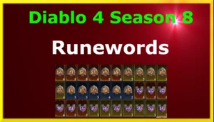 Diablo 4 Season 8 All Runewords Runes Runen BAC EOM Belial's Return D4 SC PC PS - Bild 1 von 1