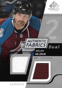 2008-09 SP Game Used Dual Authentic Fabrics #AFMH Milan Hejduk Jersey - NM-MT