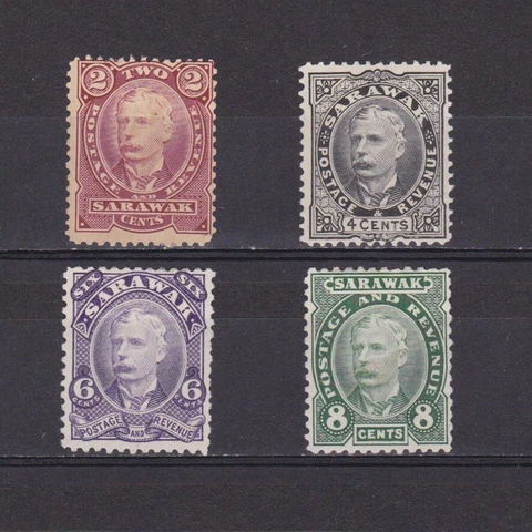 SARAWAK MALAYSIA 1895, SG# 28-31, CV £95, NG/MH Cover