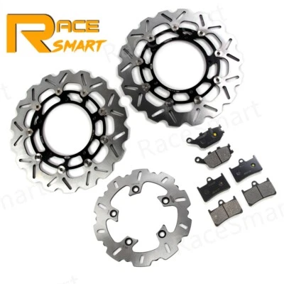 Front Rear Brake Discs Rotors Pads For Yamaha YZF R6 2008 - 2015 2009 2010 2011 - Image 1 of 4