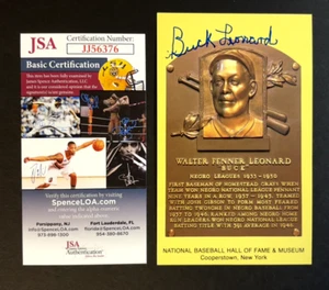 Buck Leonard Homestead Grays Negro Leagues Signed HOF Postcard Auto JSA       19 - Picture 1 of 2