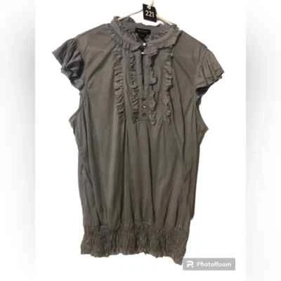 SAM & MAX Gray Ruffled Top Sz Sz XL - Изображение 1 из 4