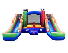 Pogo Backyard Inflatable Double Water Slide Bounce House Sports NO Blower
