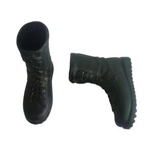 1/6 Man's Shoes Black Combat Boots Lace up Combat Ankle Boots Formal Desert - Picture 1 of 7