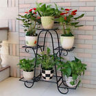 Iron/Wood Plant Pot Stand Shelves Indoor Outdoor Flower Rack Display Decor UK