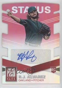 2015 Panini Elite Signatures Status Pink Die-Cut /10 RJ Alvarez Rookie Auto RC