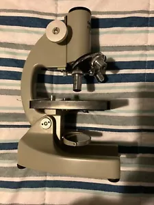 Vintage Tasco Student 300x Microscope w/Wood Carrying Case - Picture 1 of 15