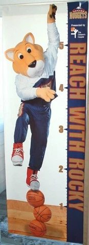 DENVER NUGGETS "REACH WITH ROCKY" KIDS GROWTH EDUCATIONAL REFERENCE CHART-NEW Cover