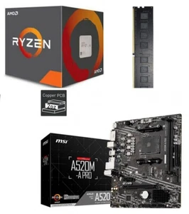 Aufrüstkit Bundle Kit Ryzen 5 5600GT 6x 4,6 Ghz Turbo / MSI A520M / 16 GB PC3000 - Bild 1 von 1
