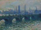 Quadro su Pannello in Legno MDF Claude Monet Waterloo Bridge, London