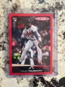 2019 Topps Total Wave 4 Red Parallel RC Card 10/10 Braves Touki Toussaint #341A - Bild 1 von 1