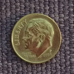 2006 P Roosevelt dime, actual coin in picture  free S/H - Picture 1 of 2