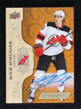 2018-19 Upper Deck Engrained 2019-20 Upper Deck Update Nico Hischier #24 Auto