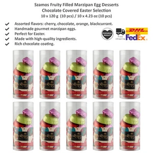 Szamos Fruity Filled Marzipan Eggs Chocolate Covered Easter Selection 120gx10 - Picture 1 of 2