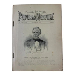 Frank Leslie's Popular Monthly November 1891 Ohio History. RARE - Picture 1 of 14