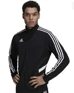 Adidas Men's Alphaskin Tiro Training Jacket Medium Black & White 3 Stripe NWT - Picture 1 of 24