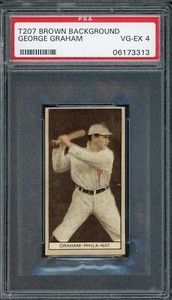 1912 T207 Brown Background Baseball George Graham PSA 4