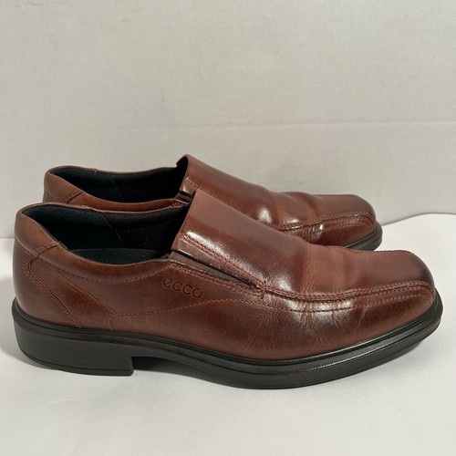 Mocassini slip on Ecco Helsinki in pelle marrone da uomo US 9 EU 43.