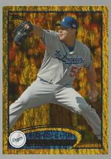 2012 Topps Gold Sparkle Los Angeles Dodgers Baseball Card #11 Hong-Chih Kuo