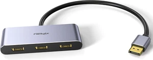 3 Port Displayport 1.4 Splitter, Displayport MST Hub Monitor Splitter, Displaypo - Picture 1 of 8